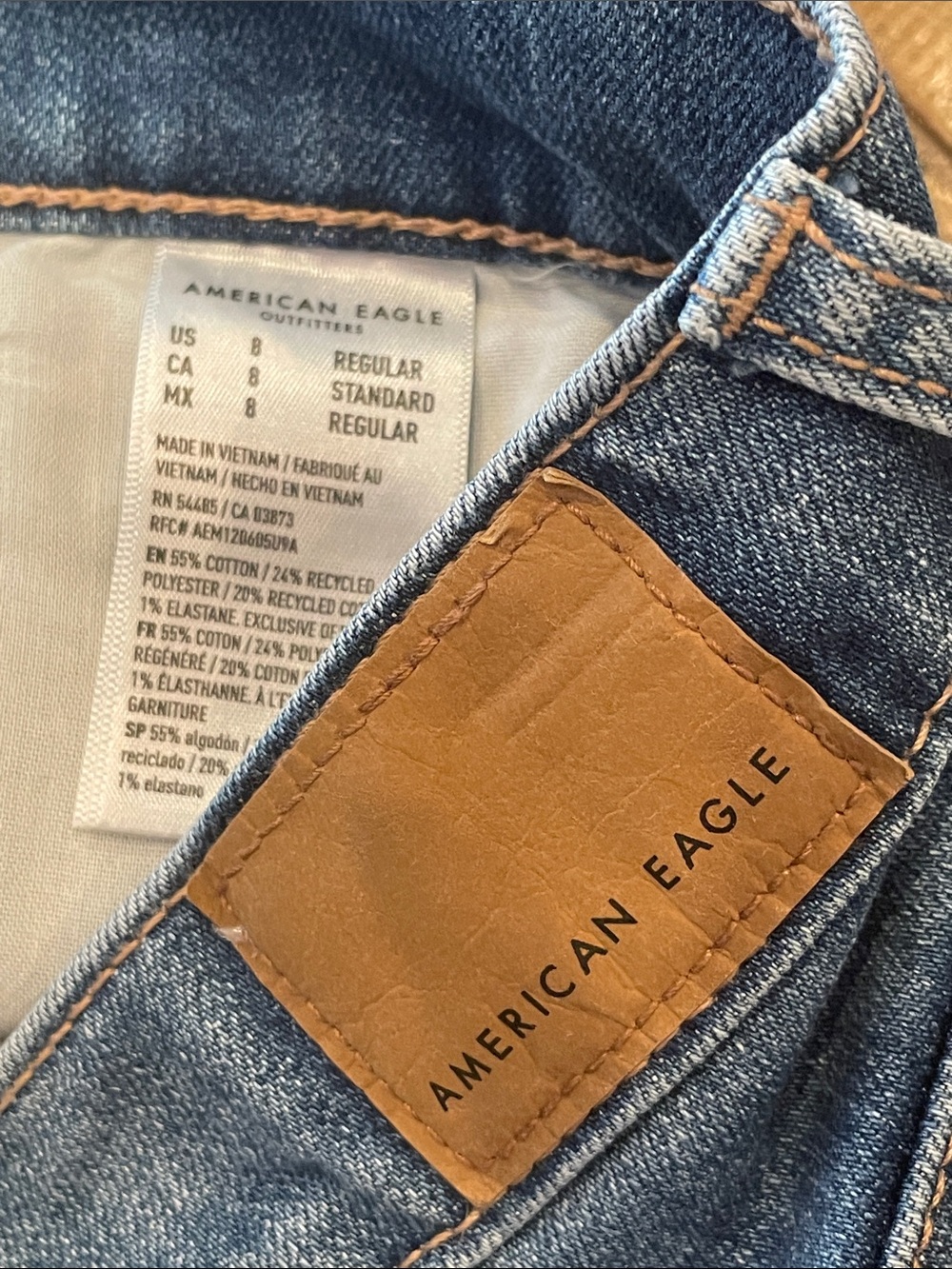 American Eagle Outfitters Light Blue Straight-Leg Jeans D37 - Picture 4 of 14